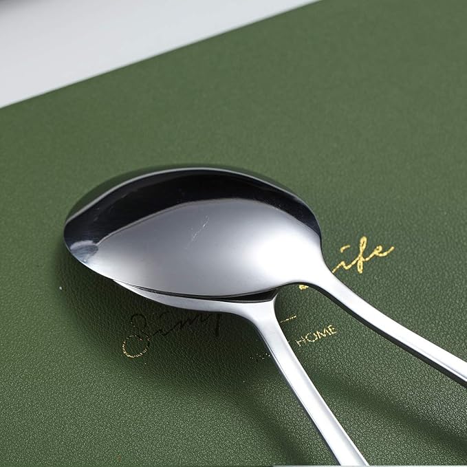 Kyraton 4-Piece Stainless Steel Serving Utensil Set - 2 Serving Spoons and 2 Slotted Spoons