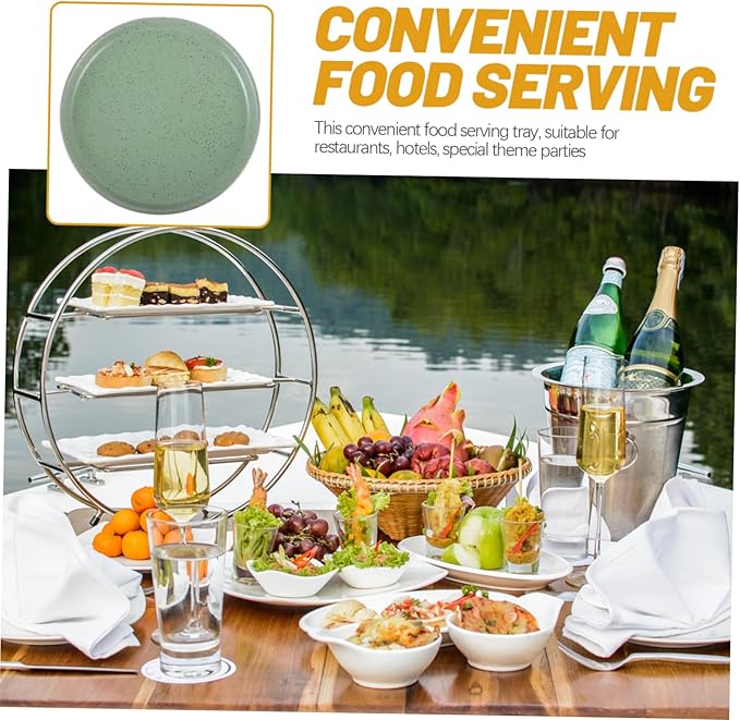 Healifty Vintage Ceramic Food Plate Unique Appetizer Dish for Sushi and Salad Stylish Kitchen Supply for Parties and Daily Use Eye Catching Design