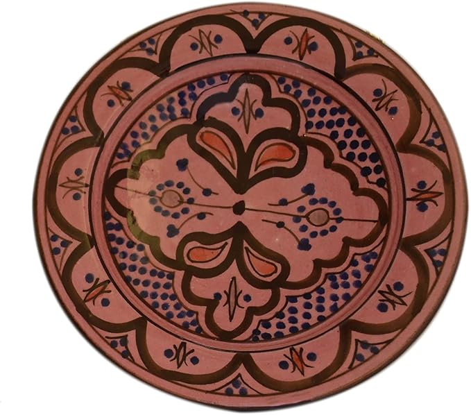 Moroccan Ceramic Plates Handmade Appetizer Tapas Serving Set of Four