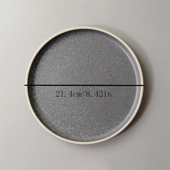 SONGCHAO Party Supplies Plate Ceramic Household Dishes Breakfast Lunch Dinner Afternoon Tea Steak Household Commercial Kitchen Fruit Tray Party Plates (Color : 009)