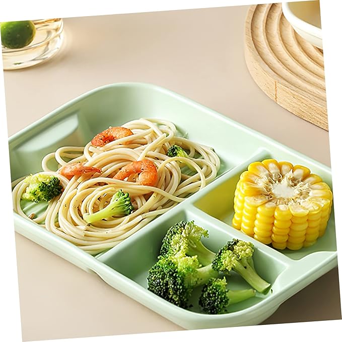 Divided Plate Ceramic Serving Tray Boys and Girls Tableware Breakfast Dish Multi-functional Easy to Clean