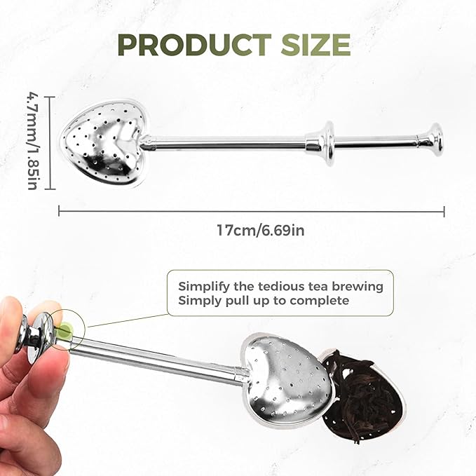 Stainless Steel Tea Diffuser,2025 New Tea Strainer Tea Infuser for Loose Leaf Tea,Creative Tea Spoon With Handle,Fine Holes Tea Interval Filter,Tea Holder Steeper for Tea Accessories (Silver C/3pcs)