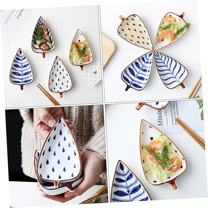 3pcs Mini Ceramic Sauce Dish Set Colorful Glazed Appetizer Plates Food Sauce Dishes for Parties and Entertaining Random Style