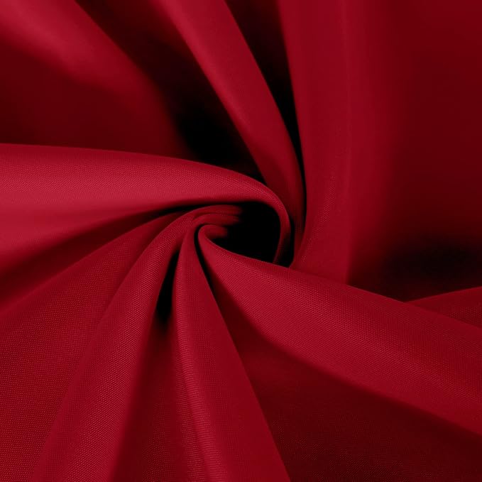 sancua 2 Pack Red Tablecloth 60 x 120 Inch, Rectangle 8 Feet Table Cloth - Stain and Wrinkle Resistant Washable Polyester Table Cover for Dining Tables, Buffet Parties and Camping