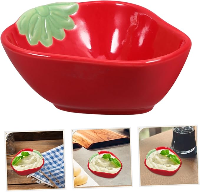 IMIKEYA Ceramic Appetizer Plate Dinner Bowls Side Dish Bowls Dip Plate for Sushi