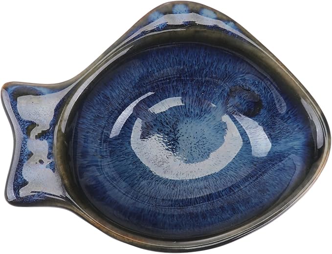 Fish Shaped Ceramic Sauce Plate Versatile Serving Dish Appetizer Plate for Home Restaurant Travel