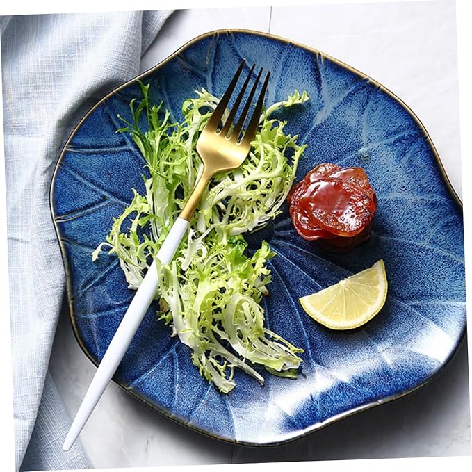 Ceramic Plate for Steak Pasta Western Food Decorative Dish Easy to Clean