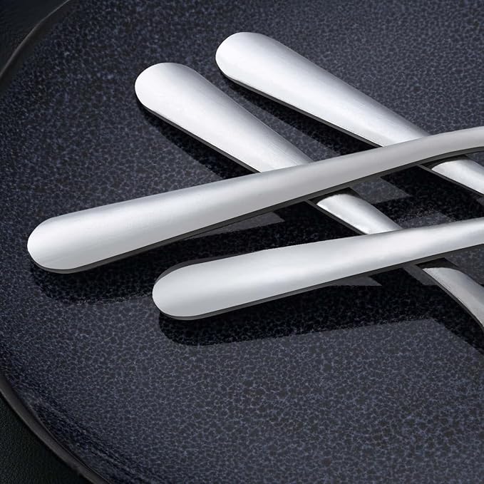 Unokit Dinner Spoons Set Silverware - 24-Piece (6.7 inch) Stainless Steel Spoon, Dessert, Table, Silverware Spoons Only for Home, Kitchen or Restaurant - Mirror Polished, Dishwasher Safe