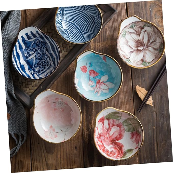 ABOOFAN 3pcs Underglaze Sauce Bowl Versatile for Appetizer Plates Dessert Plates Random Style