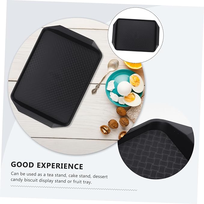 Garneck Multi-Function Non- Serving Tray Capacity Rectangular Snack and Fruit Storage for Home Restaurant and Cafes for Parties and Events and Smooth Finish