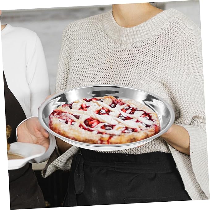 4pcs Stainless Steel Liangpi Plate Silver Slim Plate for Snacks Multi-function Serving Tray