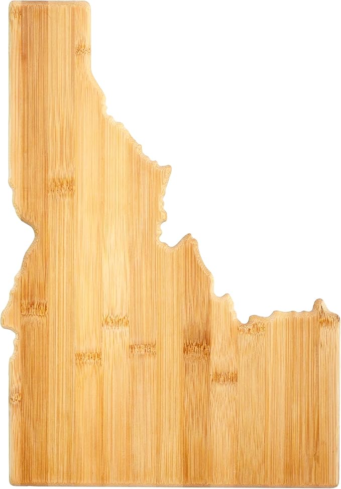 Totally Bamboo Idaho State Shaped Bamboo Serving and Cutting Board