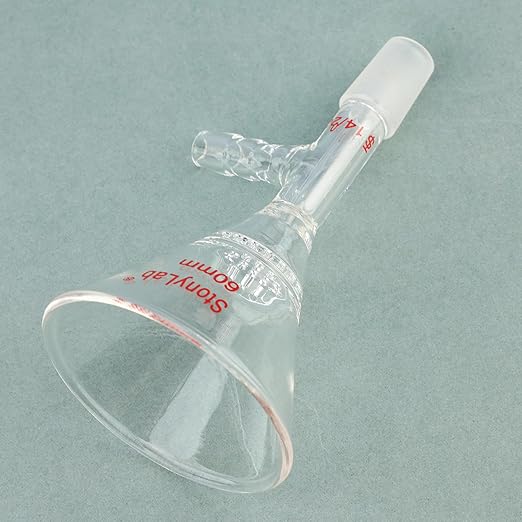 stonylab Borosilicate Glass Triangular Filtration Funnel, Vacuum Filtration, Efficient Filtering, 14/20 Joint, 60mm Diameter, Ideal for Laboratory Filtration Processes