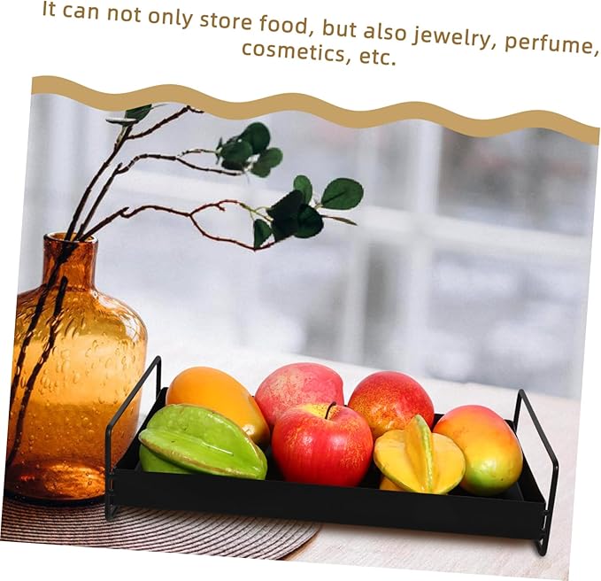 Elegant Metal Serving Tray Snack and Fruit Plate Portable Space-Saving for Family and Friends