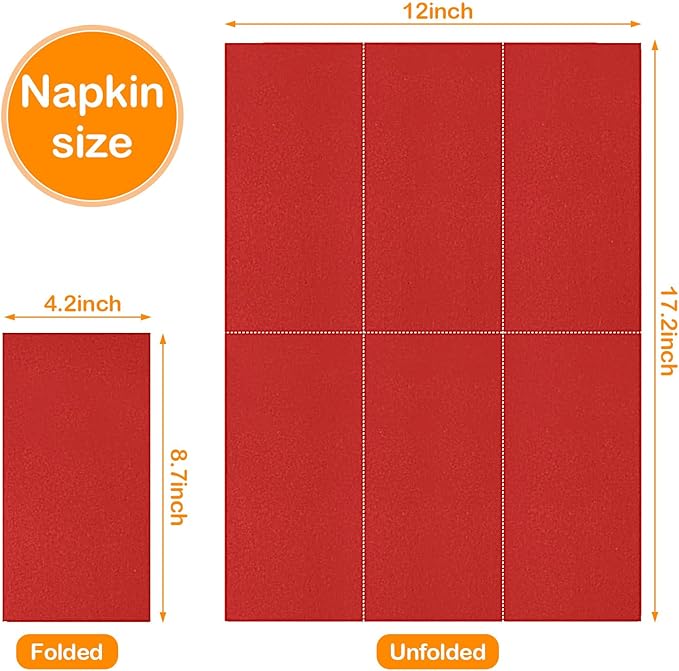 100 Pack Linen-Feel Red Napkins Disposable Guest Paper Valentines Red Hand Towels for Bathroom Soft Absorbent Dinner Paper Napkins Everyday Kitchen Cocktail Party Wedding