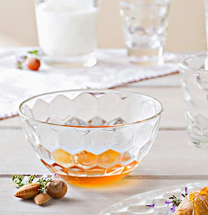 Barski - European Glass - Small Fruit/Nut/Dessert Bowl - 5.3" Diameter - Set of 6 - Made in Europe