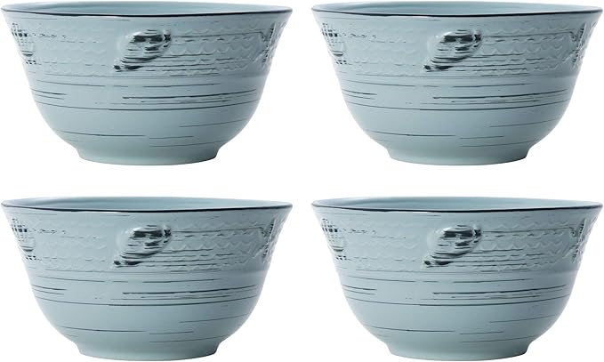 Pfaltzgraff Trellis Coastal 16-Piece Dinnerware Set, teal