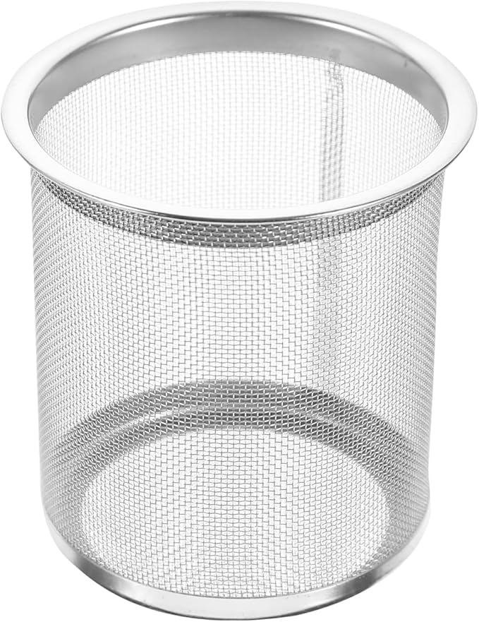 Stainless Steel Tea Strainer for Teapot with Extended Chain Hook Loose Leaf Tea Infuser Basket Metal Filter for Home Brewing