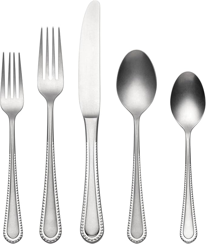 Oneida 896764 Hartwell Vintage Tumbled 42 Piece Flatware Set
