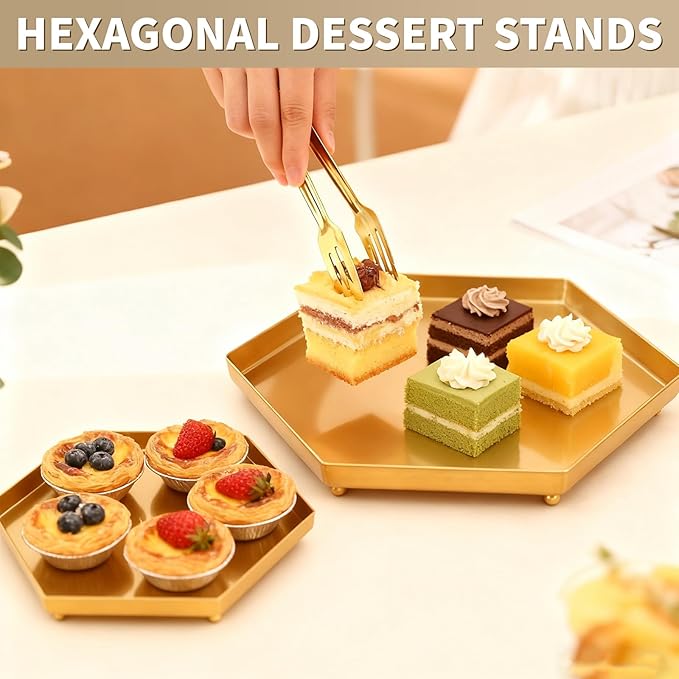 12 PCS Gold Cake Stand Set, Dessert Table Display Set with Metal Cupcake Stand and Cake Stands for Party, Wedding, Birthday, Anniversary, Baby Shower, Thanksgiving, Christmas