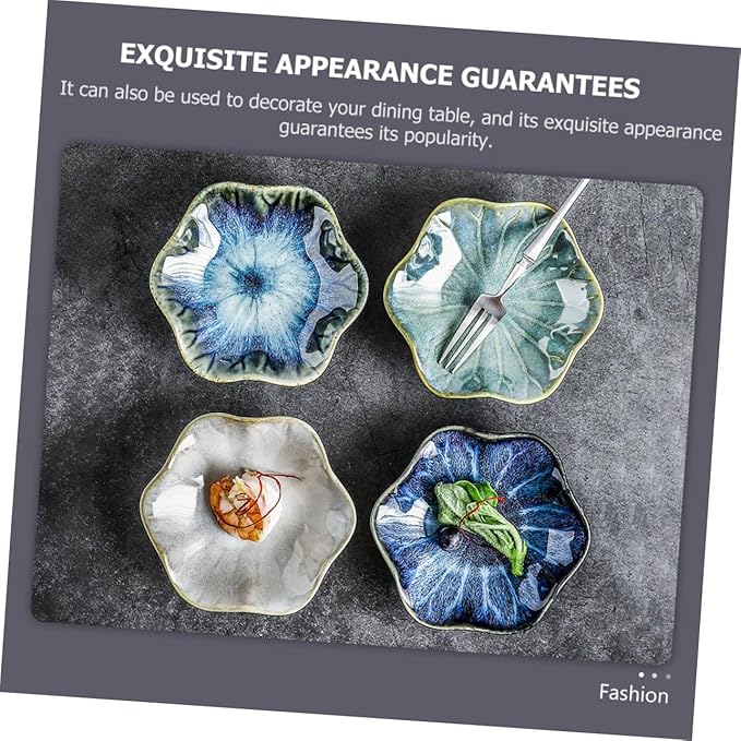 Ciieeo 3pcs Ceramic Sauce Plates for Appetizers Food-grade Material for Dipping Sauces and Seasonings for Home and Restaurant Use