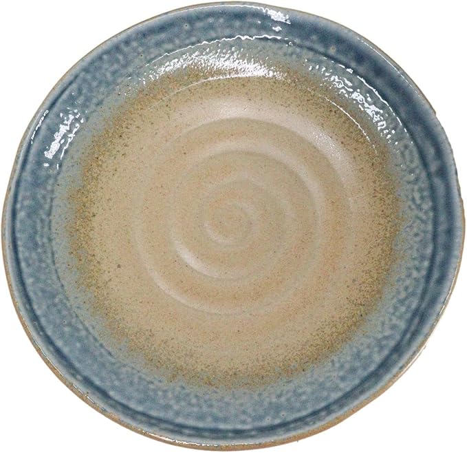 Ebros Gift Artistic Blue River Ao Nagashi Collection Dinnerware Serveware Kitchenware Set Asian Japanese Restaurant Supply (Pack Of 5 Round Dinner Plates 8.75" D)