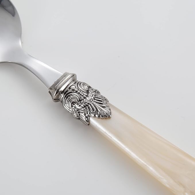 REVERIE Collection 18/10 Stainless Steel Vintage Flatware set,Sliverware set,Dishwasher safe (30, Champagne)