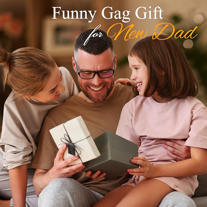 PONPUR Gifts for Dad Men Christmas, Daddy's Sippy Cup Whiskey Glass, Funny Birthday Gag Dad Husband Gifts Ideas from Daughter Son Kids, Stocking Stuffers, Bourbon Scotch Gift for Expecting Father