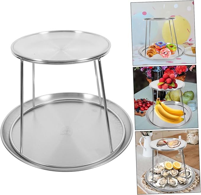 Stainless Steel Seafood Plate Display Stand Party Catering Food Serving Trays for Party