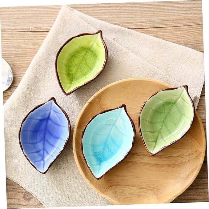 3pcs Sauce Plates Ceramic Sauce Dishes Tableware for Home Restaurant Random Style