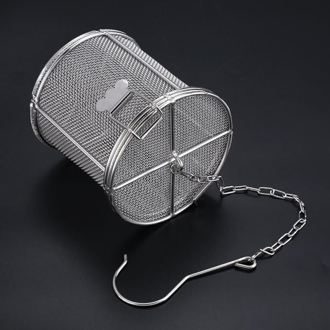 AUNMAS Stainless Steel Tea Strainers for Loose Tea, Mesh Design Tea Infuser with Chain, Tea Ball Strainer Soup Seasonings Seperation Basket Filter Ball for Cooking Home Restaurant