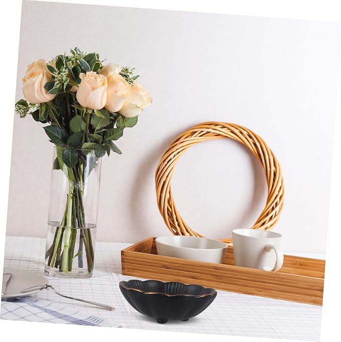 Unique Design Ceramic Plate Black Mini Bowl for Appetizers Salad Sauce for Catering Restaurant