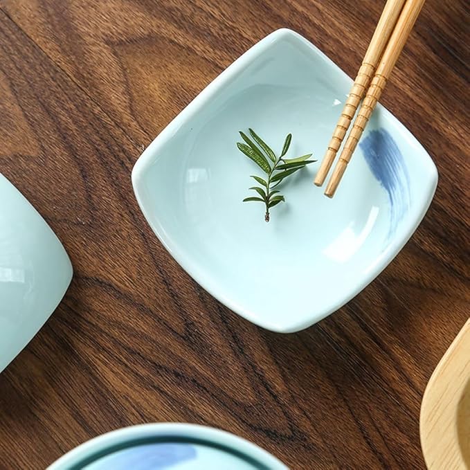 FAREWELL Dipping Bowls Soy Sauce Plate Dip Plate Sushi Ketchup Dip Plate Mini Appetizer Plate Snack Dessert Condiment Plate Appetizer Bowls