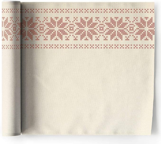MY DRAP Cloth Washable and Reusable Dinner Napkin - 12.6 x 12.6 in (6 Per Roll, Recycled Cotton Christmas Jumper)