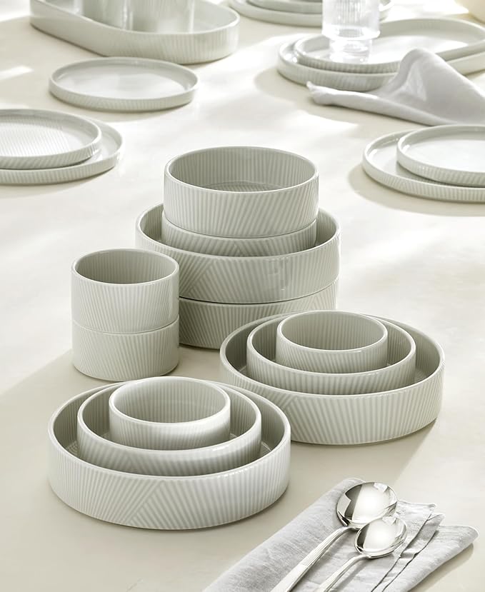 Lenox 898017 Modulus 12-Piece Bowl Set, Vapor