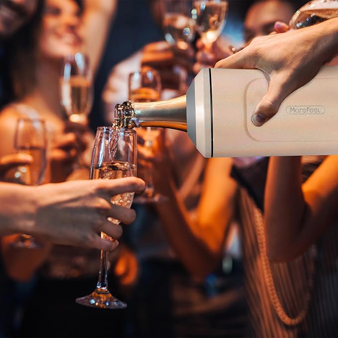 Wine Chillers for Bottles-Ideal Gift for Wine Lover, Stainless Steel Portable Champagne Cooler Sleeve Bucket-Double Walled Vacuum Insulated for Most 750ml Bottles with Long-Lasting Temperature Control