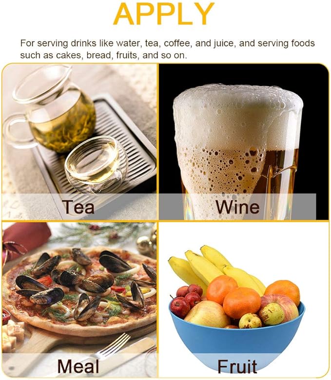 Wood Tea Tray, Rectangle Shape Solid Wooden Tea Coffee Snack Food Meals Serving Tray Plate Restaurant Trays(30 * 20 * 2cm)