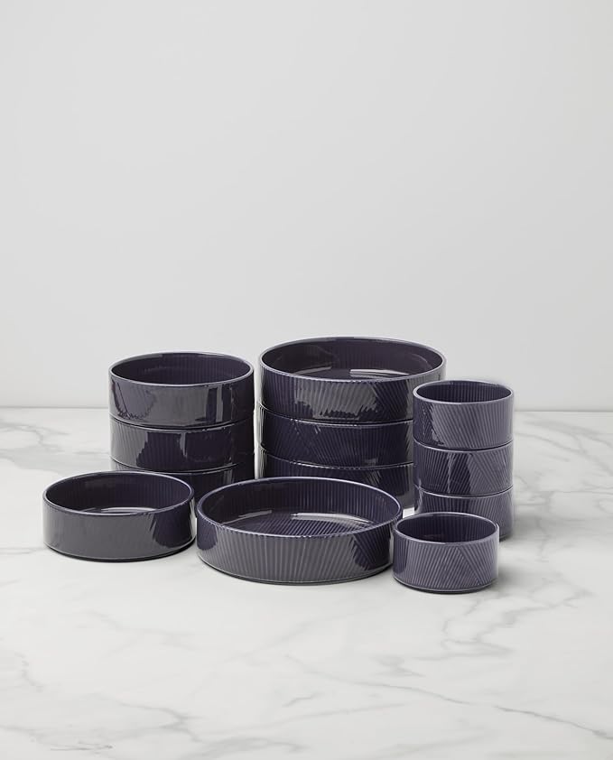 Lenox 898170 Modulus 12-Piece Bowl Set, Nightshade