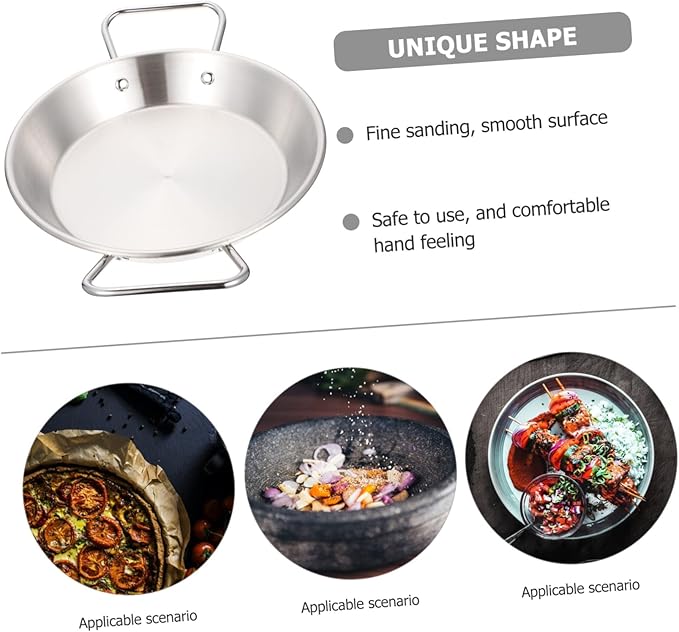 Stainless Steel Double Handle Snack Bowl Serving Tray for French Fries Fried Chicken Appetizers for Home Parties Catering Use