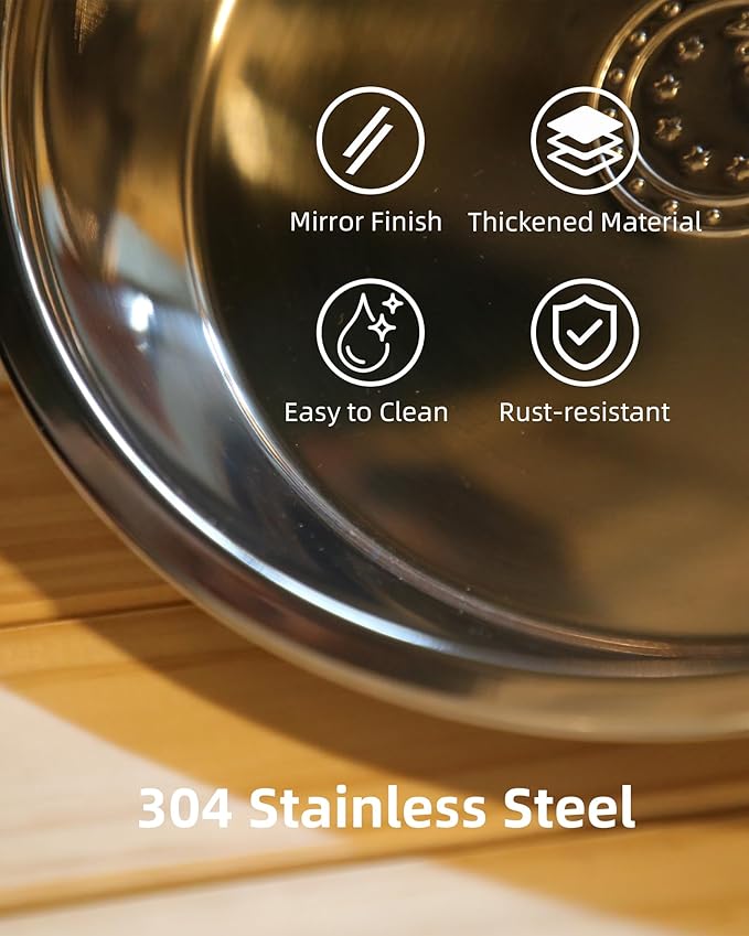 Stainless Steel Tea Tray, 11×11×2 inch, Water Storage, Chinese Kungfu Tea Serving Tray, Multipurpose Oil Strainer and Drain Basket, for Coffee Table, Kitchen, Living Room