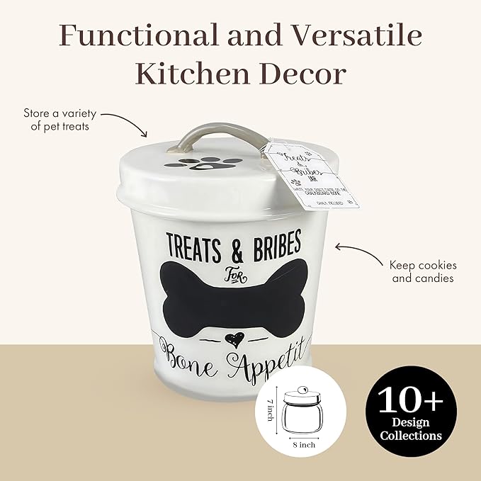 Young's Inc 7"X7"X8" Ceramic Dog Treat Jar