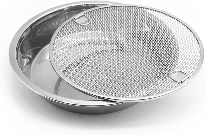 Stainless Steel Tea Tray, 11×11×2 inch, Water Storage, Chinese Kungfu Tea Serving Tray, Multipurpose Oil Strainer and Drain Basket, for Coffee Table, Kitchen, Living Room