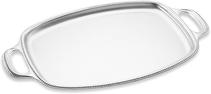 Metallurgica Motta San Marco Rectangular Serving Tray with Two Side Handles, 30x23cm