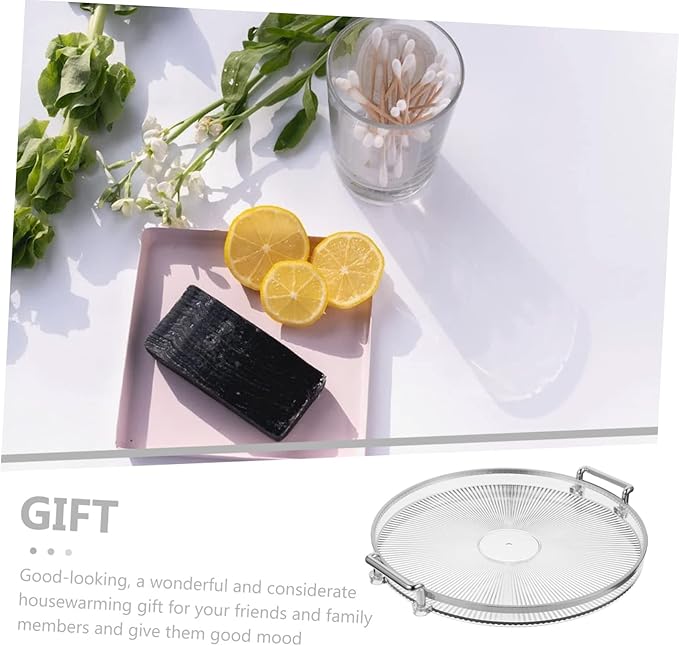 PRETYZOOM Charcuterie Accessories Silver Tray Snack Storage Fruit Serving Tray Candy Container Decorative Serving Plate for Desktop Decor