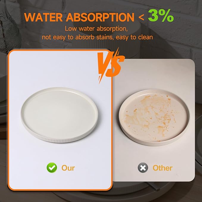 MONITO Ceramic Dinnerware Sets for 4, 18PCS Stoneware Plates and Bowls Sets, Reactive Glaze Dish Set, Chip and Scratch Resistant Double, Microwave and Dishwasher Safe, Matte White
