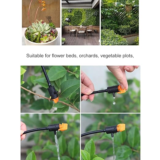 10 Pieces Drip Emitter,Adjustable Flag Irrigation Dripper for Garden Trees and Shrubs Watering,for Succulents Plants Lawn Flower Irrigation System