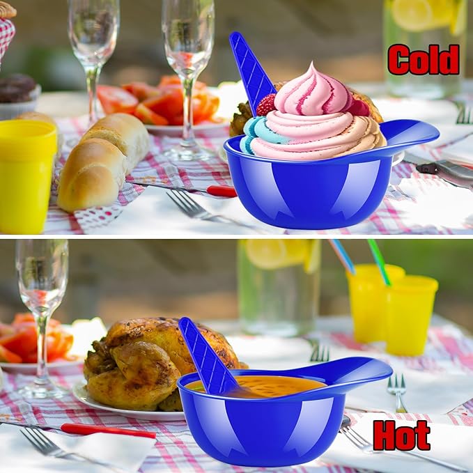 MEEZY 16 Set Baseball Helmet Ice Cream Bowls with 8 Mini Dessert Cups and 8 Spoons, 8oz Reusable Baseball Cap Snack Dessert Cup Bowls Baseball Party Favors for Kids Sports Birthday Party Supplies