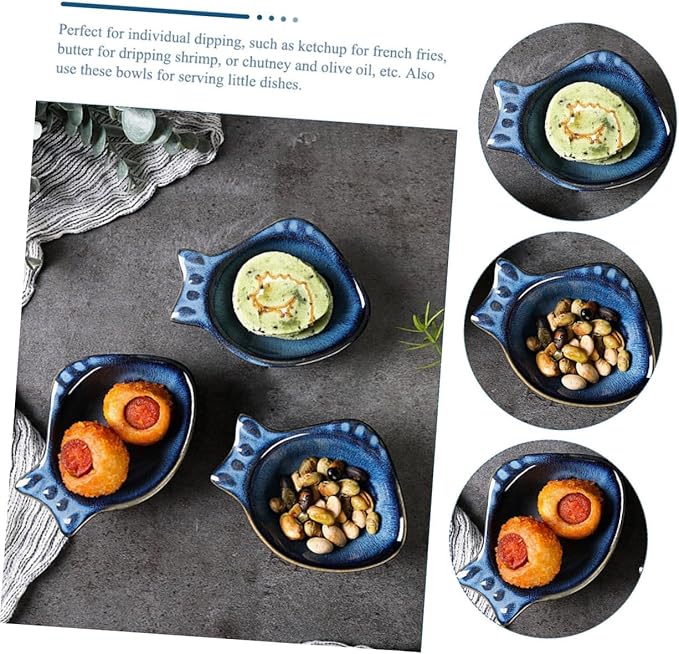 2pcs Ceramic Seasoning Plates Multifunctional Small Bowl Trays for Appetizer Plate Sauce Tray Flavor Dish Practical for Family