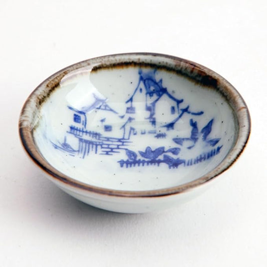 3 Pcs Dipping Bowls 2.7 Inch Vintage Ceramic Soy Sauce Dishes Chinese Stylish Side Dishes Round Mini Appetizer Plates for Serving Condiment Sushi Sauces Ketchup Salsa Snacks