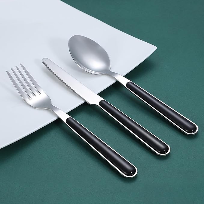 30-Piece Silverware,Service for 10，430 Stainless Steel Cutlery Western，Value for Money ，Ergonomic，Durable，Everyday Household，Serving Set, Mirror Finish, Gift Box